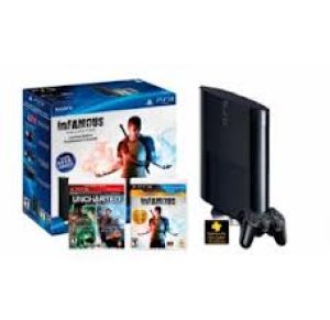 VIDEO GAME PLAYSTATION 3 250GB MAIS 4GAMES INFAMOUS 1 E 2 E UNCHARTED 1 E 2